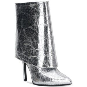 INC International Concepts Womens Sabeel Cuff Heels Booties Silver Size 6M NIB